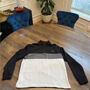 Calvin Klein Men's Black Gray and White Sweater/Sweatshirt